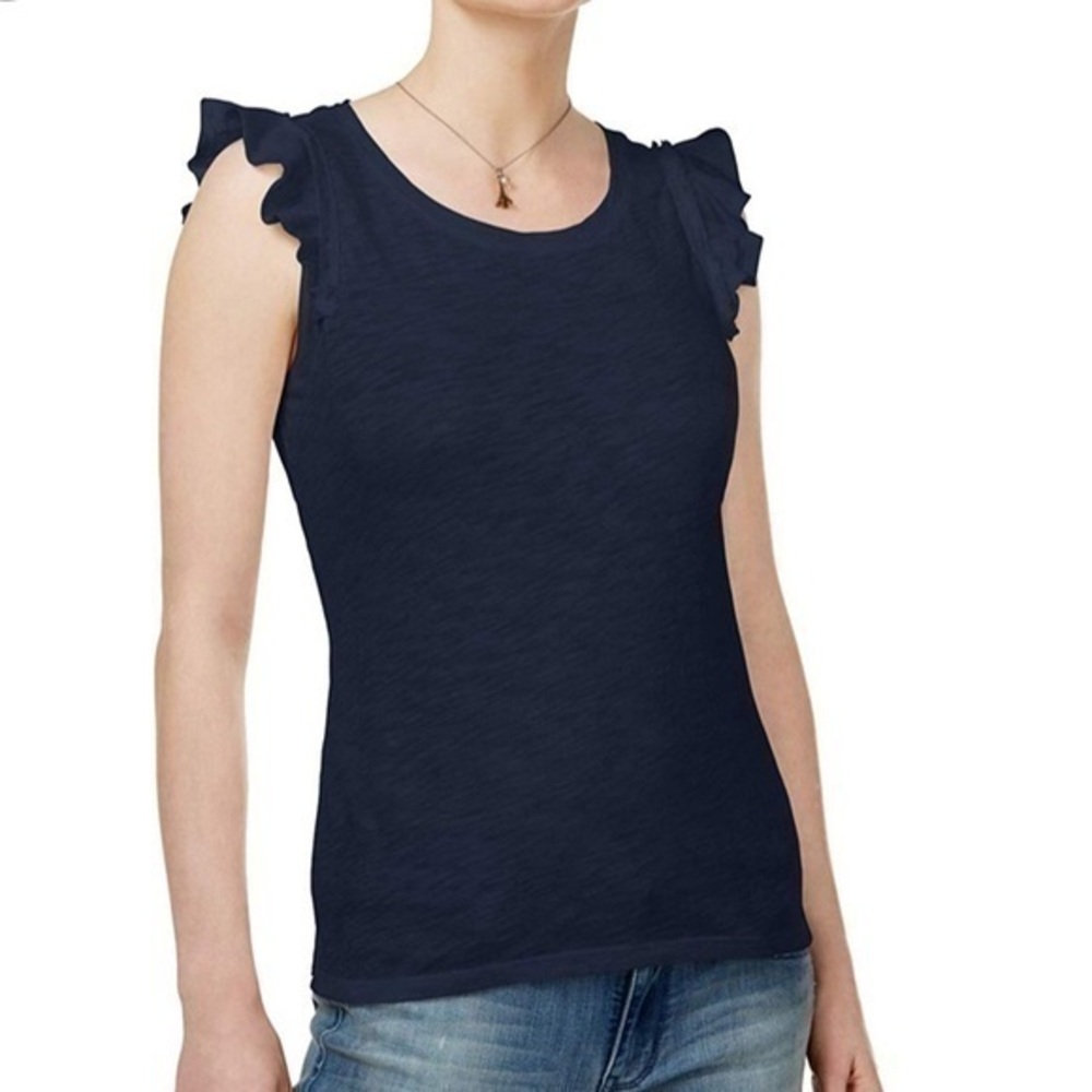 Maison Jules Womens Knit Sleeveless Pullover Top